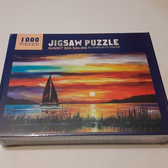 Sunset Sea Sailing Jigsaw Puzzle - Picture 1 of 2